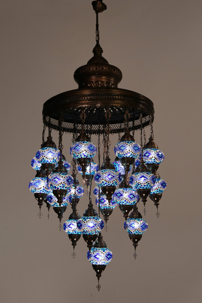 25in1 No2 Size Antique Mosaic Sultan Chandelier